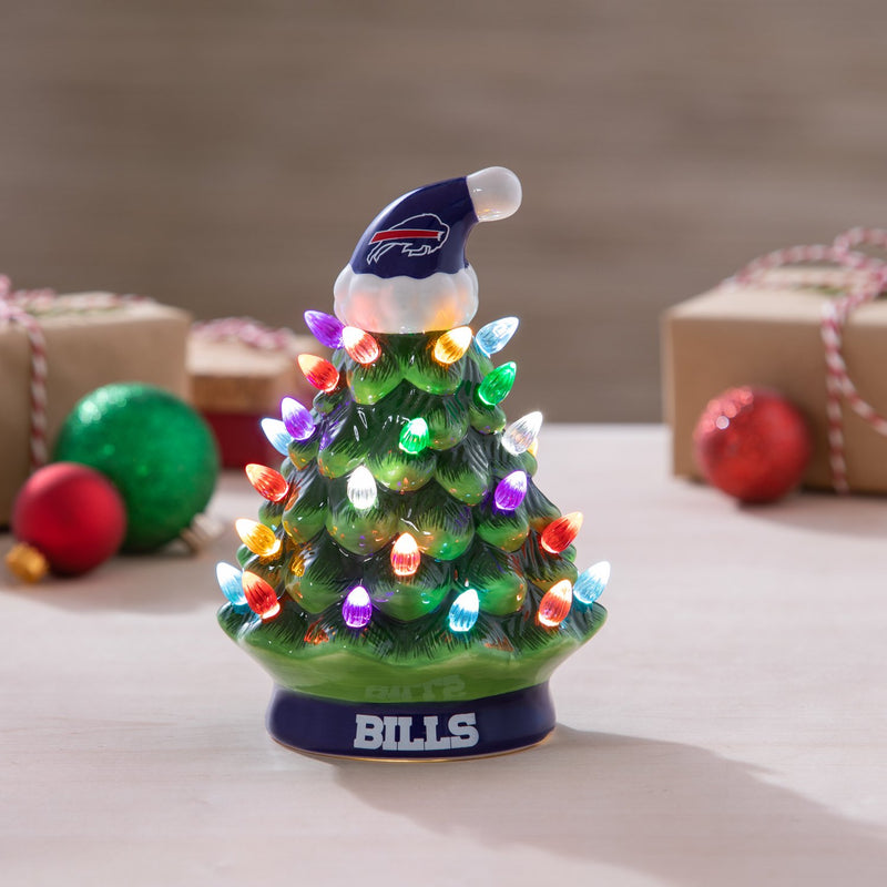 8" LED Ceramic Christmas Tree, Buffalo Bills,8led3803t