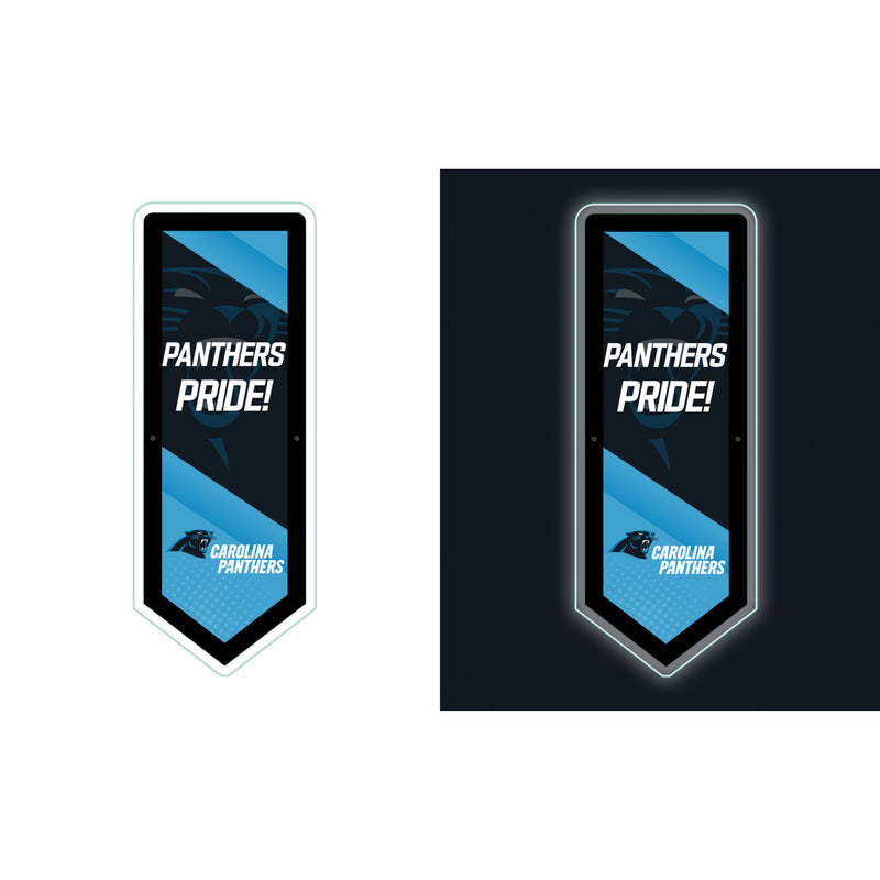 Carolina Panthers NFL Football Pennant Glazelite LED Decor