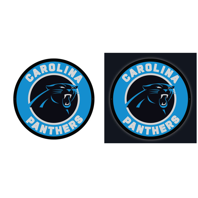 Carolina Panthers NFL Football Large Round Edgelite LED Decor