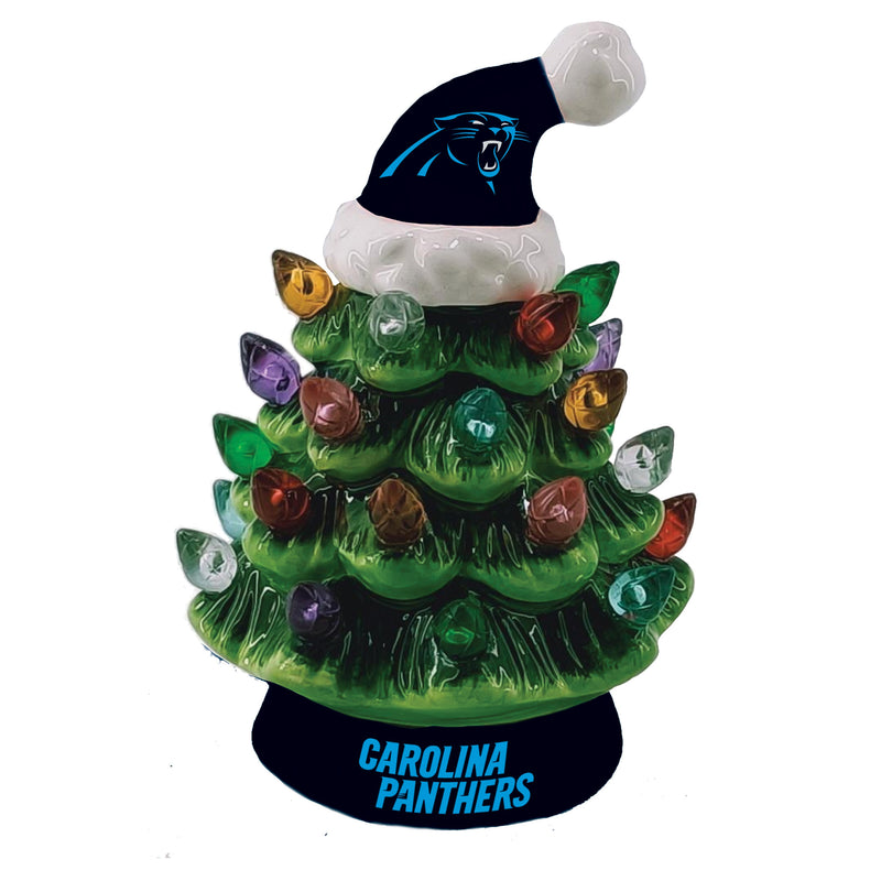 8" LED Ceramic Christmas Tree, Carolina Panthers,8led3804t