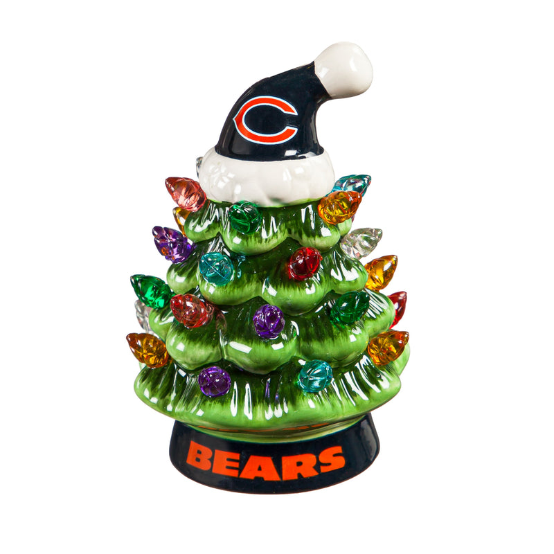 4" Mini LED Tabletop Christmas Tree, Chicago Bears,8led3805mt