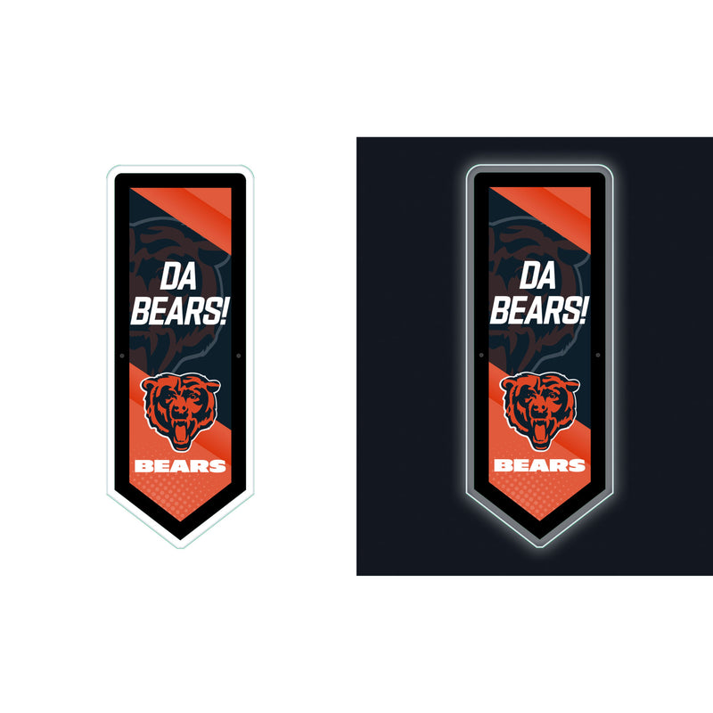 Chicago Bears NFL Football Pennant Glazelite LED Decor