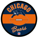 Chicago Bears NFL Football Large Round Vintage Edgelite LED Decor