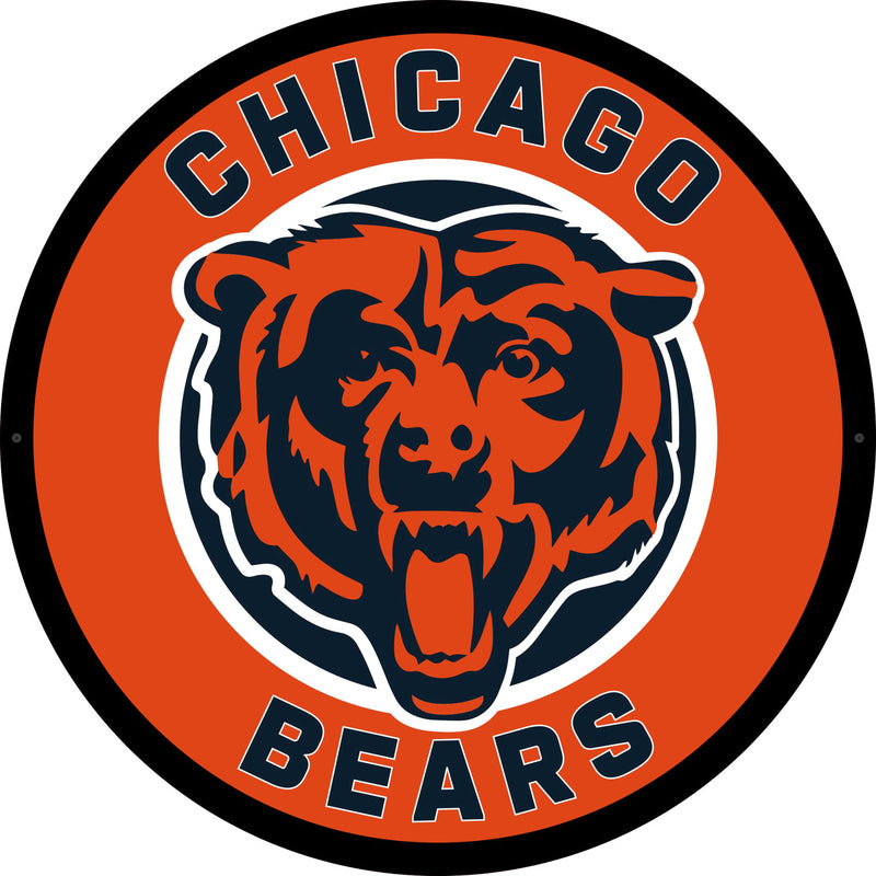 Chicago Bears NFL Football Large Round Edgelite LED Decor