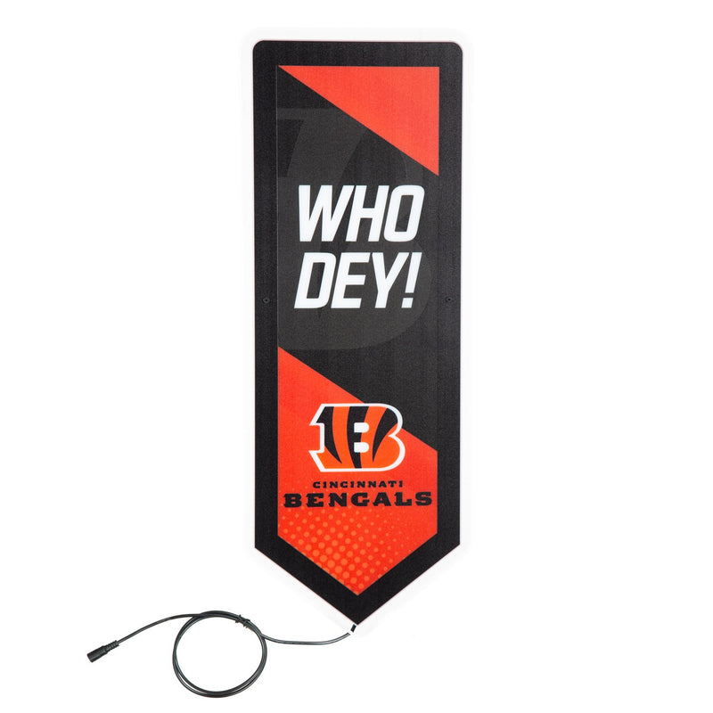 Cincinnati Bengals NFL Football Pennant Glazelite LED Decor