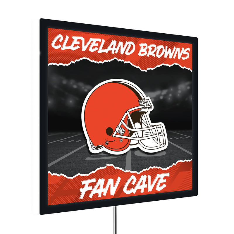 Cleveland Browns 23"H x 23"L LED Wall Decor, Edgelite, Square
