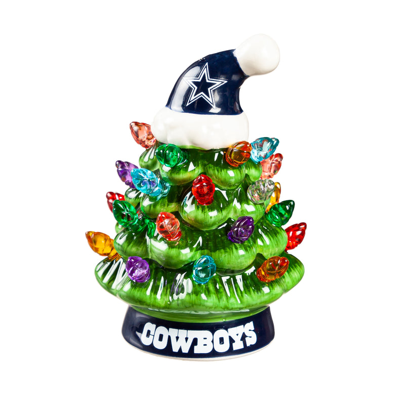 4" Mini LED Tabletop Christmas Tree, Dallas Cowboys,8led3808mt