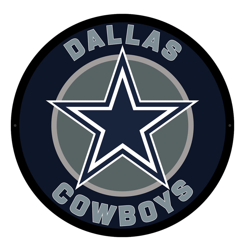 Dallas Cowboys NFL Football Large Round Edgelite LED Decor