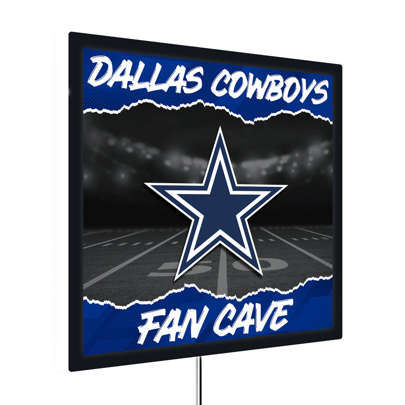 Dallas Cowboys 23"H x 23"L LED Wall Decor, Edgelite, Square