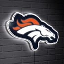 Denver Broncos LED Wall Decor, Glazelite, Logo
