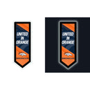 Denver Broncos NFL Football Pennant Glazelite LED Decor