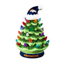 8" LED Ceramic Christmas Tree, Denver Broncos
