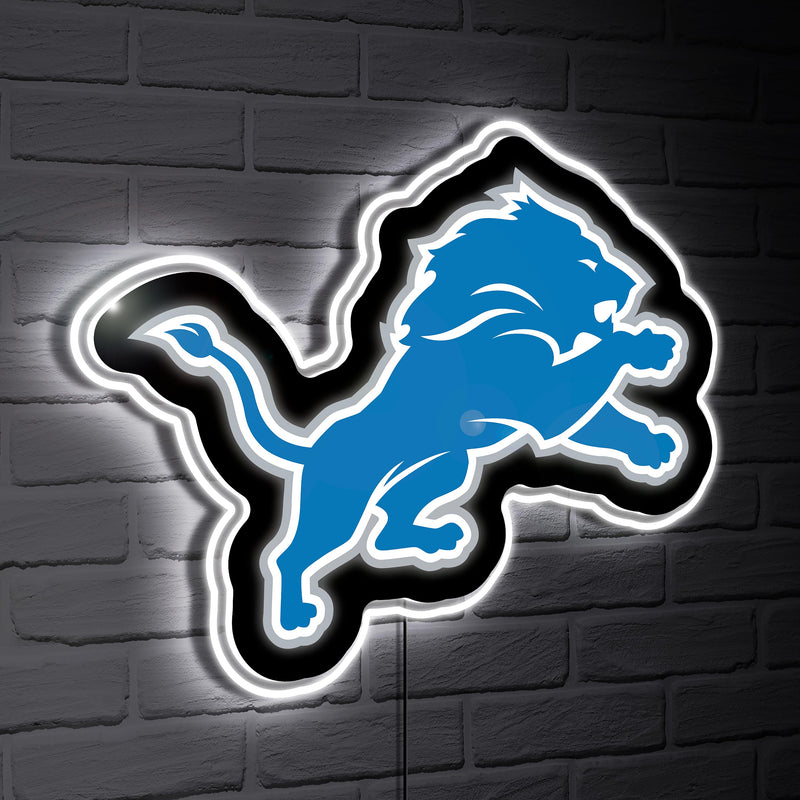 Detroit Lions LED Wall Decor, Glazelite, Logo