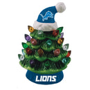 8" LED Ceramic Christmas Tree, Detroit Lions