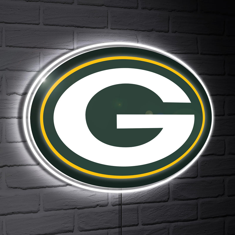 Green Bay Packers LED Wall Decor, Glazelite, Logo