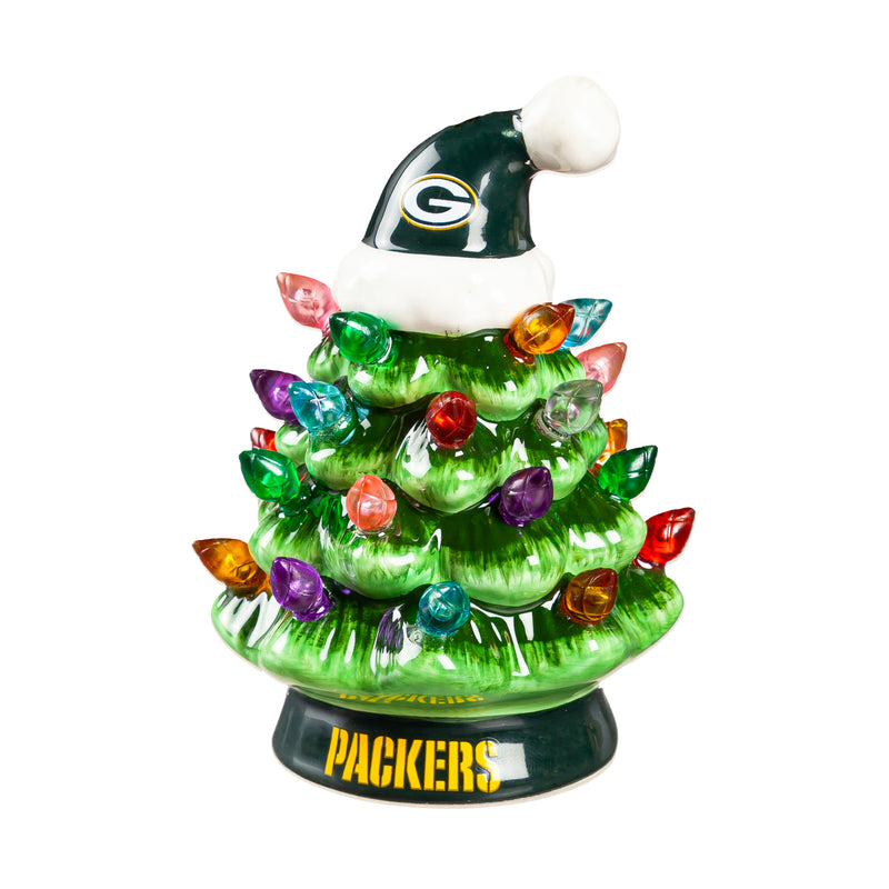 4" Mini LED Tabletop Christmas Tree, Green Bay Packers,8led3811mt