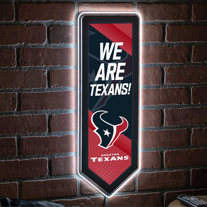 Houston Texans NFL Football Pennant Glazelite LED Decor