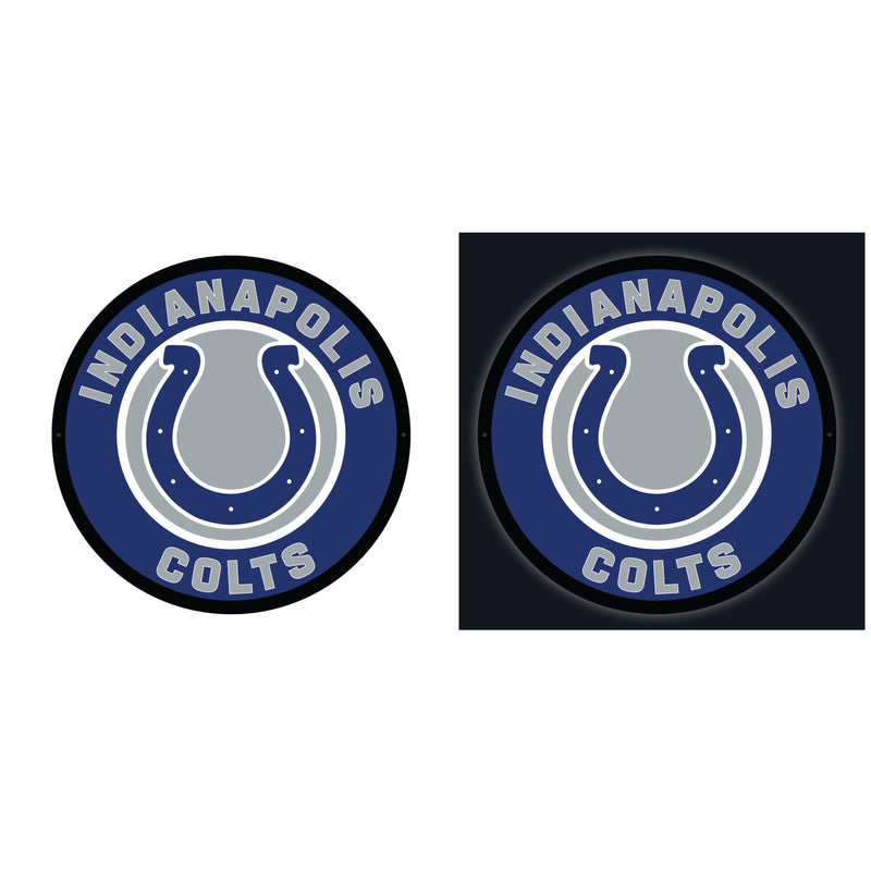 Indianapolis Colts NFL Football Large Round Edgelite LED Decor