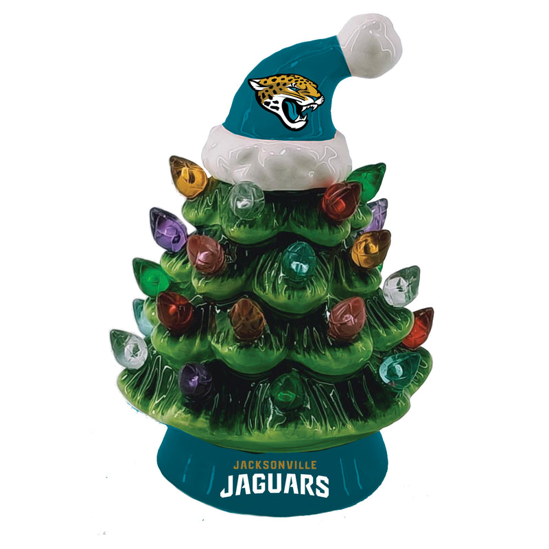 8" LED Ceramic Christmas Tree, Jacksonville Jaguars,8led3814t