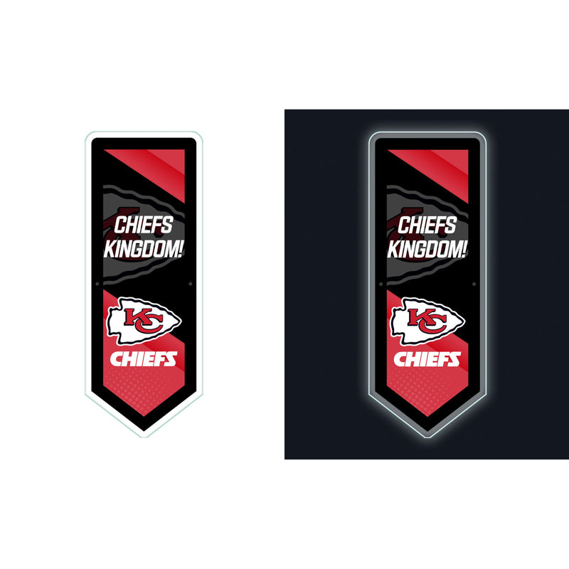 Kansas City Chiefs NFL Football Pennant Glazelite LED Decor