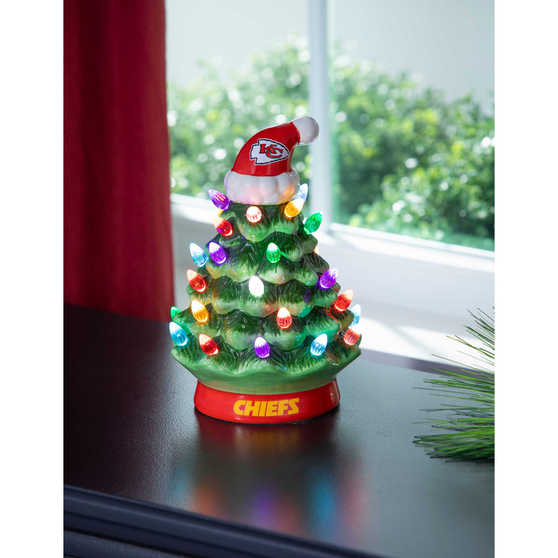 8" LED Ceramic Christmas Tree, Kansas City Chiefs,8led3815t