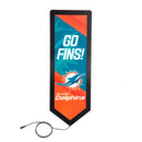 Miami Dolphins NFL Football Pennant Glazelite LED Decor