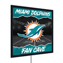 Miami Dolphins 23"H x 23"L LED Wall Decor, Edgelite, Square