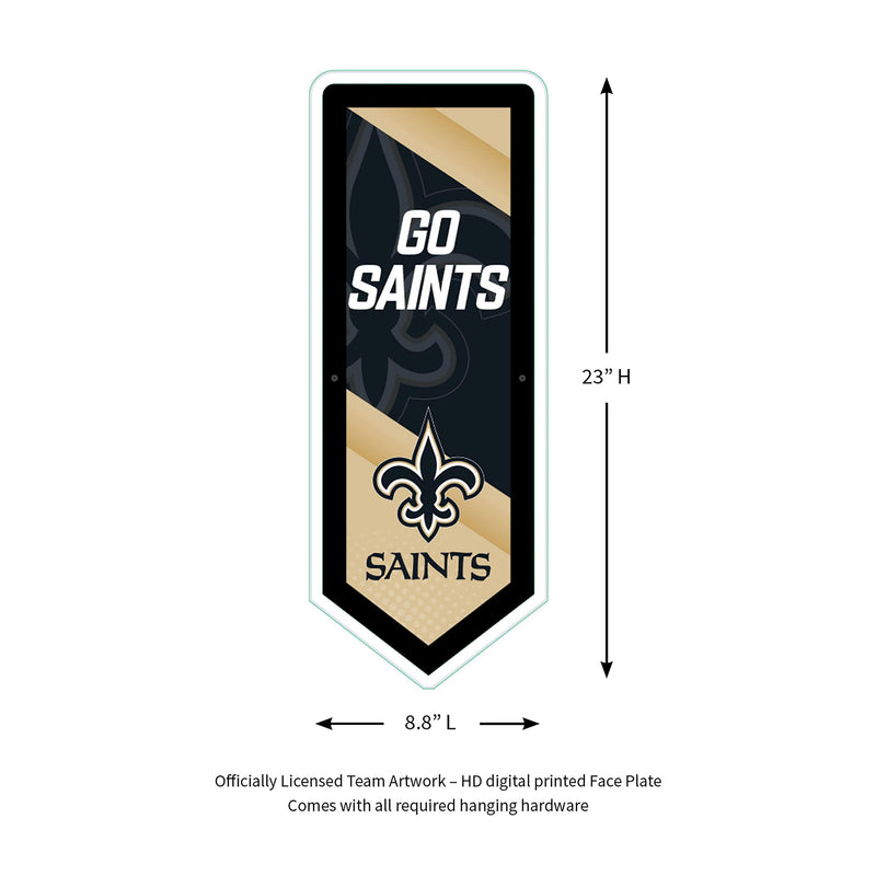 New Orleans Saints NFL Football Pennant Glazelite LED Decor