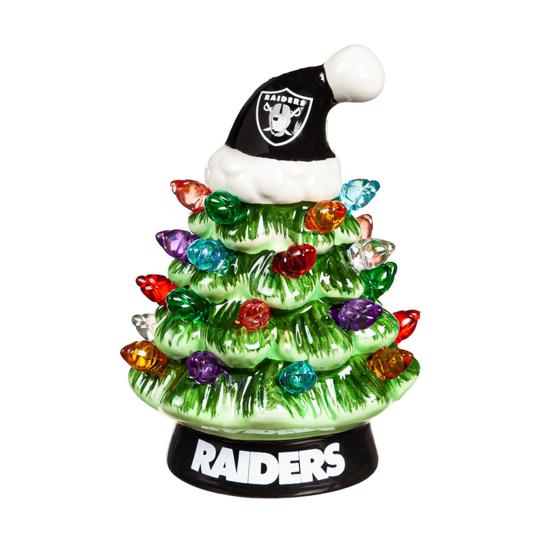 4" Mini LED Tabletop Christmas Tree, Las Vegas Raiders,8led3822mt