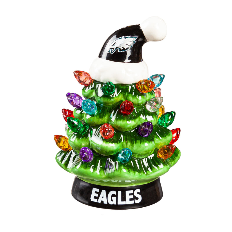 4" Mini LED Tabletop Christmas Tree, Philadelphia Eagles,8led3823mt