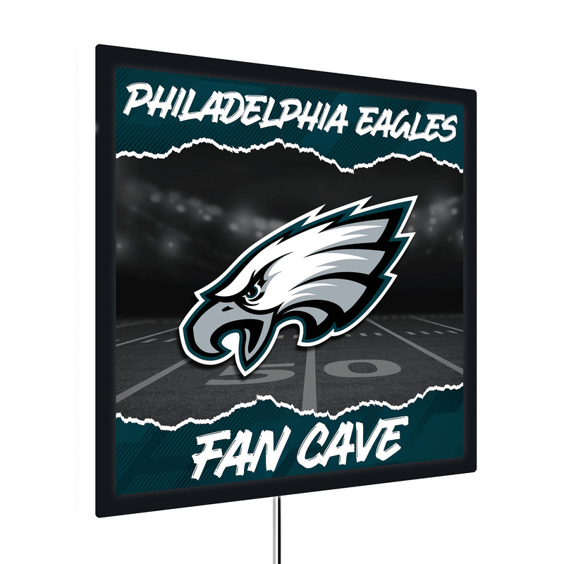 Philadelphia Eagles 23"H x 23"L LED Wall Decor, Edgelite, Square