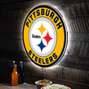 Pittsburgh Steelers NFL Football Large Round Edgelite LED Decor