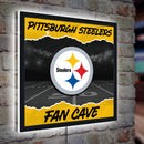 Pittsburgh Steelers 23"H x 23"L LED Wall Decor, Edgelite, Square