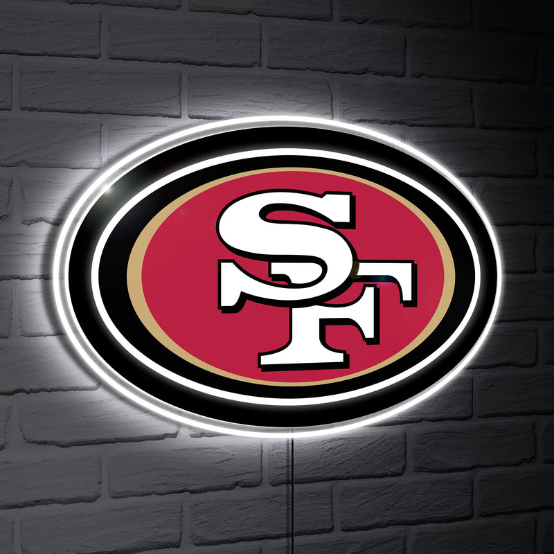 San Francisco 49ers LED Wall Decor, Glazelite, Logo