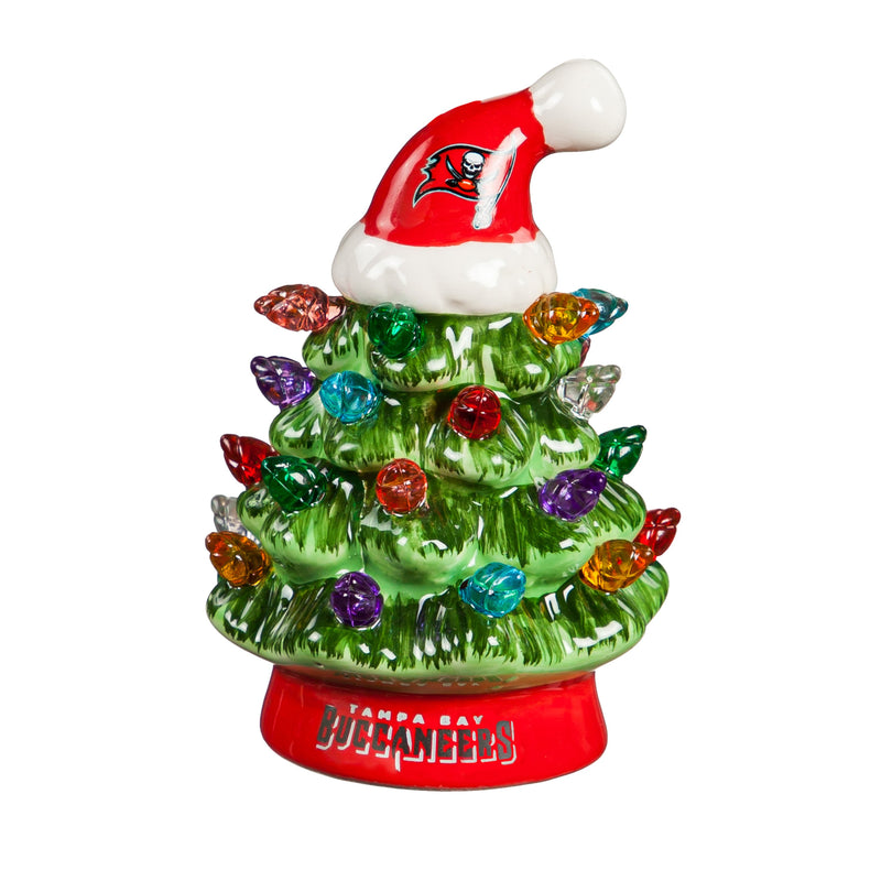 4" Mini LED Tabletop Christmas Tree, Tampa Bay Buccaneers,8led3829mt