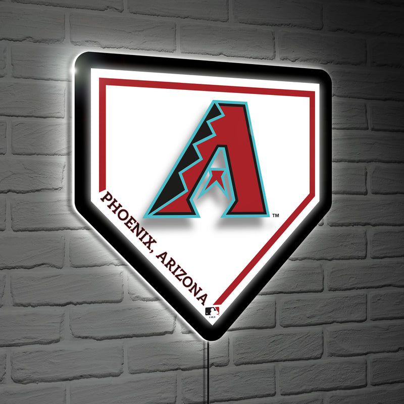 Arizona Diamondbacks, LED Wall Decor, Edgelite, Baseball Homeplate
