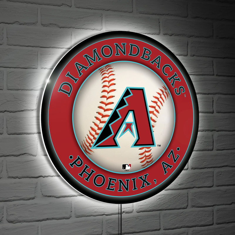 Arizona Diamondbacks Baseball Large Round Edgelite LED Decor