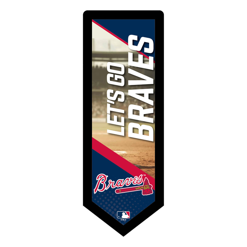 Atlanta Braves Baseball Pennant Glazelite LED Decor