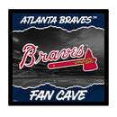 Atlanta Braves 23"H x 23"L LED Wall Decor, Edgelite, Square