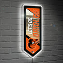 Baltimore Orioles Baseball Pennant Glazelite LED Decor
