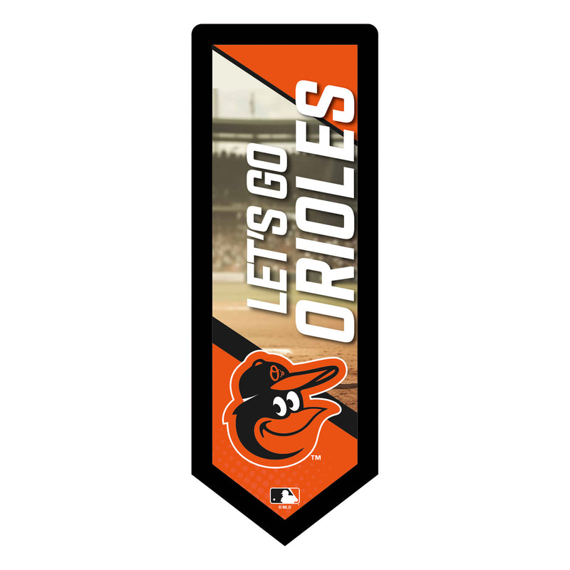 Baltimore Orioles Baseball Pennant Glazelite LED Decor