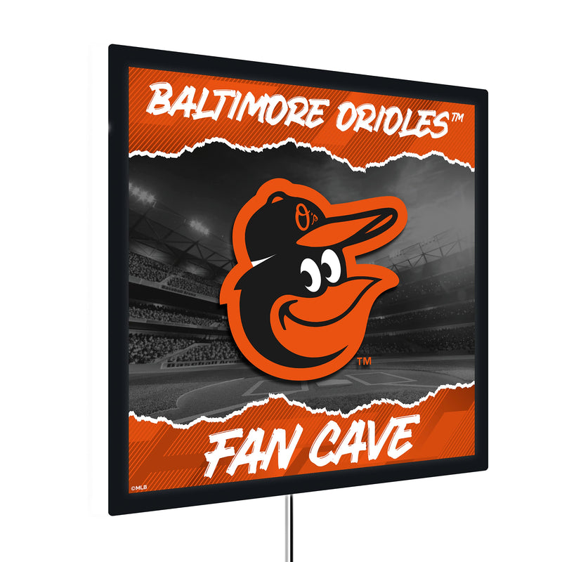 Baltimore Orioles 23"H x 23"L LED Wall Decor, Edgelite, Square