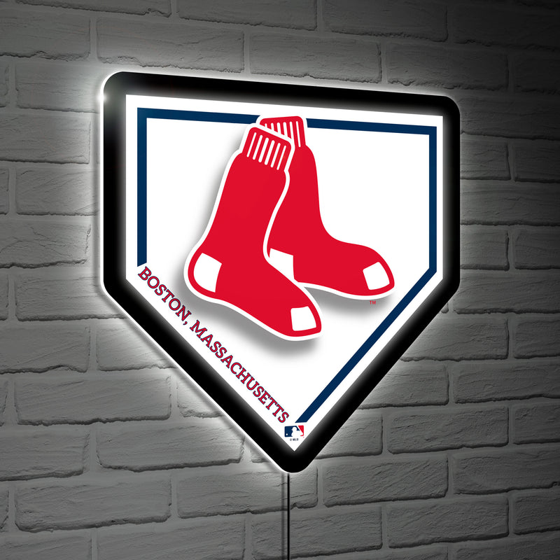 Boston Red Sox, LED Wall Decor, Edgelite, Baseball Homeplate
