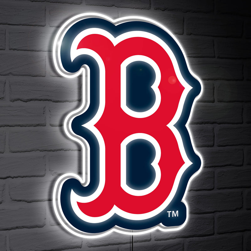 Boston Red Sox LED Wall Decor, Glazelite, Logo