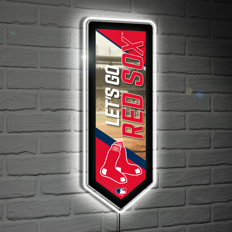 Boston Red Sox Baseball Pennant Glazelite LED Decor