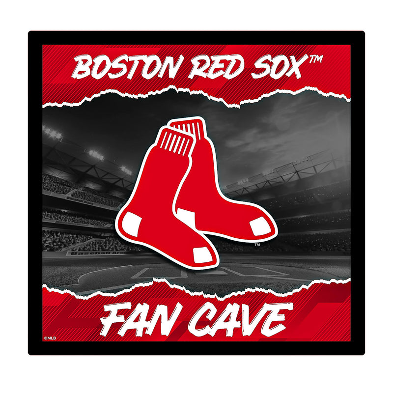 Boston Red Sox 23"H x 23"L LED Wall Decor, Edgelite, Square