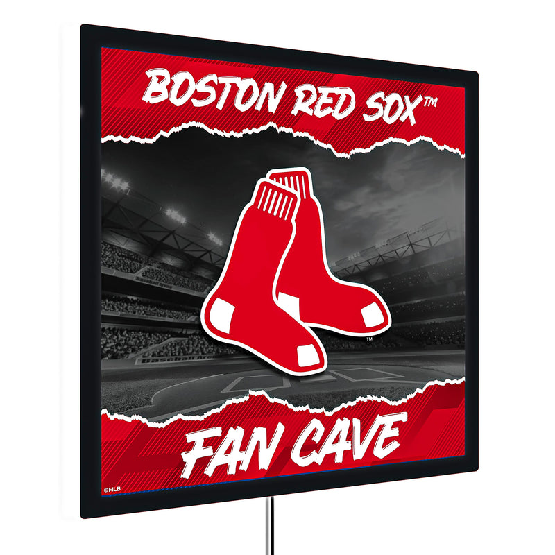 Boston Red Sox 23"H x 23"L LED Wall Decor, Edgelite, Square