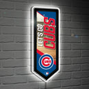 Chicago Cubs Baseball Pennant Glazelite LED Decor