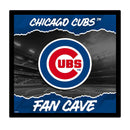 Chicago Cubs 23"H x 23"L LED Wall Decor, Edgelite, Square