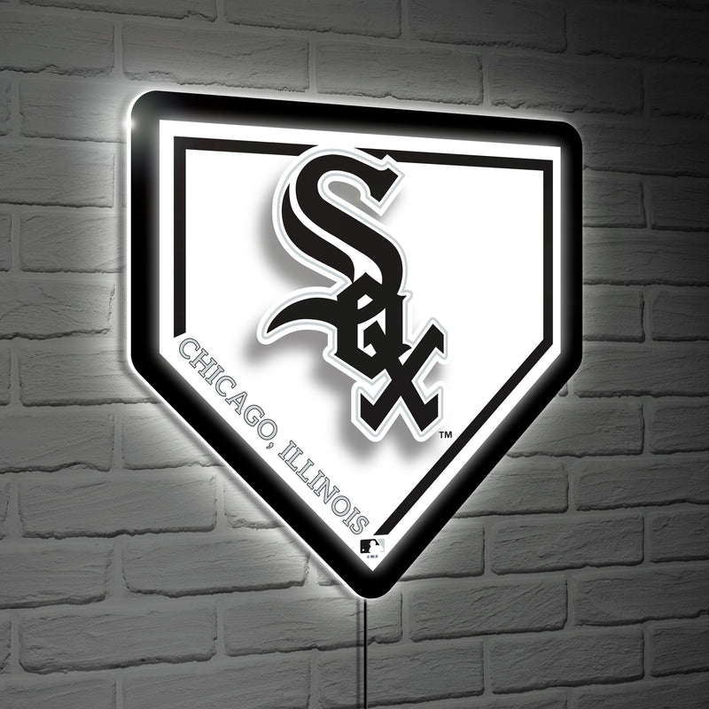 Chicago White Sox, LED Wall Decor, Edgelite, Baseball Homeplate